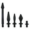Чёрный комплект наконечников для клизмы различной формы XR Brands KL735