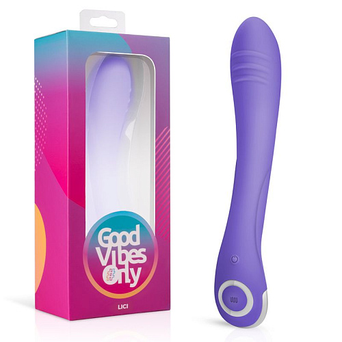 Фиолетовый вибратор для G-стимуляции EDC Wholesale Lici G-Spot Vibrator GVO007 (22,5 см)