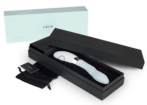 Голубой вибратор с лепестками на тельце Lelo Iris Blue LEL0442 (22 см)