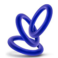 Набор из 3 синих эрекционных колец Blush Novelties VS2 Pure Premium Silicone Cock Rings BL-70812
