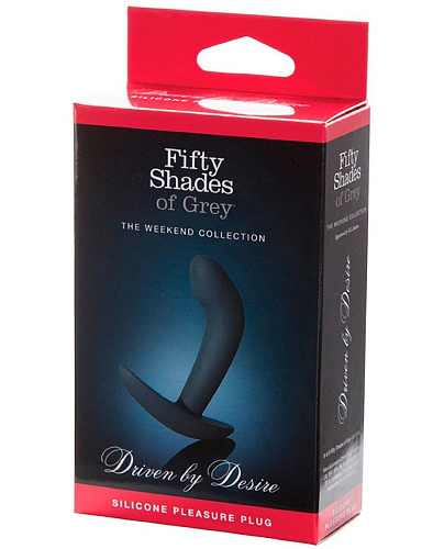 Анальная пробка серого цвета Fifty Shades of Grey Driven by Desire Silicone Butt Plug FS-59961 (9 см)
