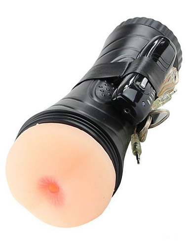 Мастурбатор-анус телесного цвета в футляре с вибрацией Eroticon Lolita 30399