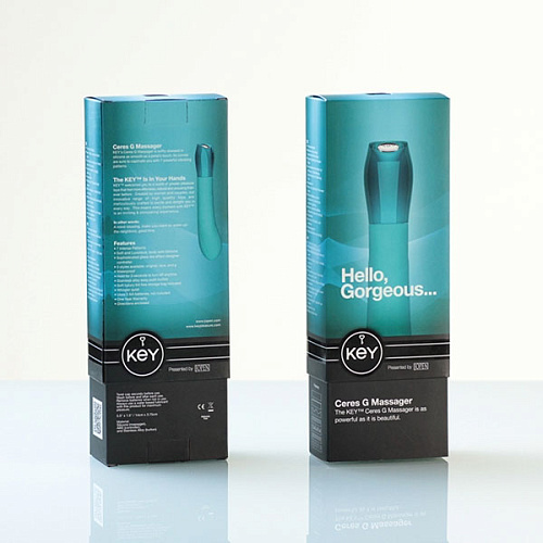 Голубой вибромассажёр с изогнутой головкой Jopen Ceres G Spot JO-8052-05-3