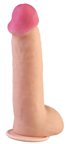 Телесный реалистичный фаллоимитатор Сумерки богов Flex Fix Sistem №50 3205-50 BX DD (23 см)