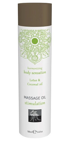 Массажное масло с ароматом лотоса с добавлением кокосового масла Shiatsu 67006 (100 мл)