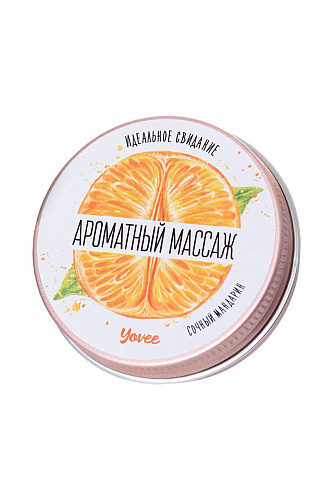 Массажная свеча с ароматом мандарина ToyFa «Ароматный массаж» 722007