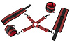 Красно-черная фиксация крестовая для рук и ног Bondage Set Orion 2492474 3001