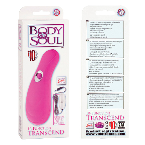 Розовый пульт-массажёр с вибропулей California Exotic Novelties Body Soul 10-Function Transcend SE-2084-45-3