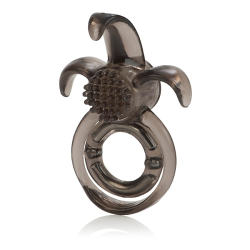 Дымчатая вибронасадка с клиторальным стимулятором California Exotic Novelties Vibrating Support Plus Intant Activation Dual SE-1467-30-3