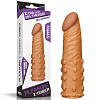 Коричневая насадка-удлинитель Lovetoy Add 2 Pleasure X Tender Penis Sleeve LV1054 brown (18 см)