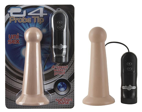 Телесная анальная пробка с вибрацией Seven Creations 15-99LFL BCD (11,5 см)