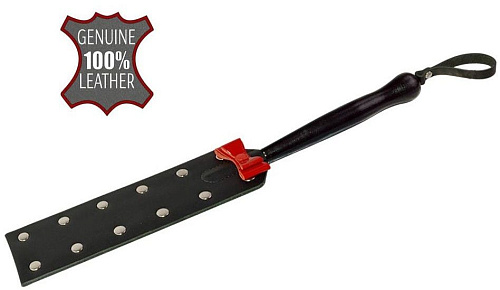 Чёрная шлёпалка с красным бантиком Sitabella 3043-1