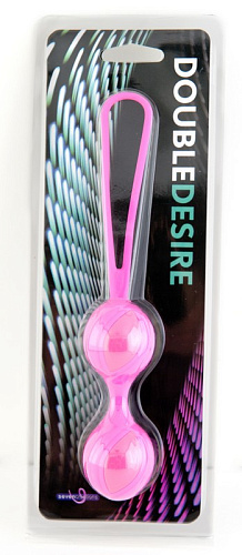 Розовые силиконовые вагинальные шарики с петелькой Seven Creations 2417-E13-BCD