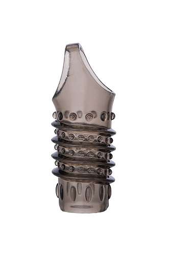 Открытая дымчатая насадка с точками и рёбрами ToyFa XLover 748017 (11,5 см)