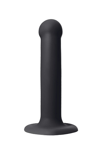 Чёрный фаллос на присоске Strap-on-me Silicone Bendable Dildo S 6013137 (17 см)