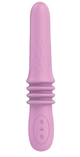 Розовый вибратор с возвратно-поступательными движениями Baile Susie BW-069003 (25,2 см)