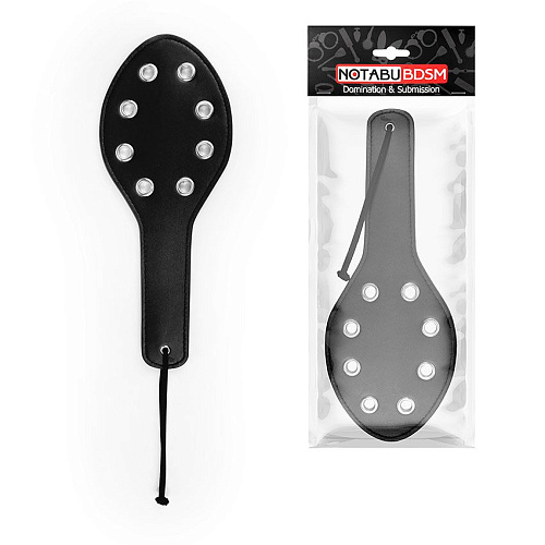 Чёрная овальная шлёпалка с металлическими вставками Bior toys NTB-80592 (30 см)