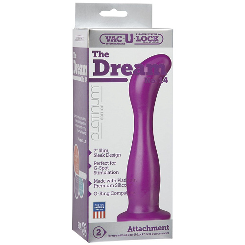 Фиолетовая насадка Vac-U-Lock Doc Johnson Platinum Edition The Dream No.14 1080-07-BX (17,8 см)