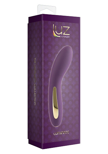 Фиолетовый изогнутый вибромассажёр Toy Joy Luminate Vibrator 3006010295 (17 см)