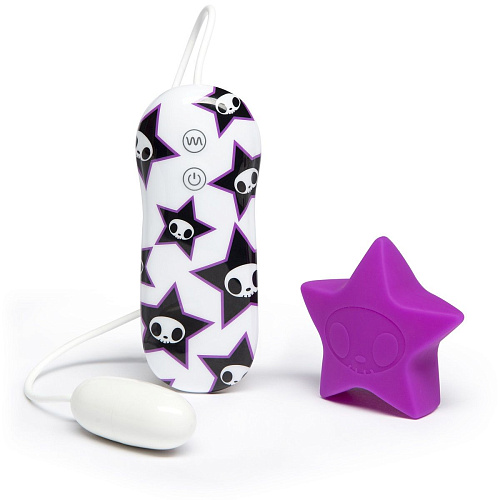 Фиолетовый клиторальный стимулятор-звезда Tokidoki SILICONE PINK STAR CLITORAL VIBRATOR E27707