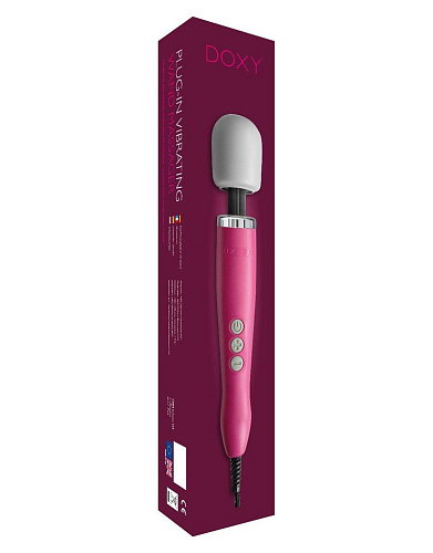 Розовый жезловый вибратор Doxy Massager DOXYEU-P (34 см)