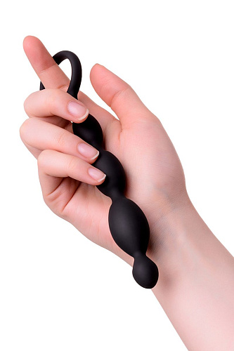 Анальная цепочка чёрного цвета A-toys 761308 (19,5 см)