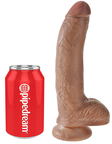 Кофейный фаллоимитатор-мулат Pipedream 9 Cock with Balls PD5508-22 (22,9 см)