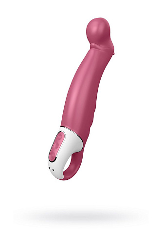 Светло-бордовый вибратор с загнутым кончиком Satisfyer Vibes Petting Hippo EE73-874-1017 (22,9 см)