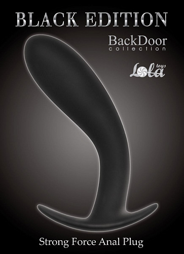 Чёрная анальная пробка Lola toys Strong Force Anal Plug 4215-01Lola (13,5 см)
