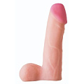 Телесная реалистичная насадка на Harness с коннектором BLACK LINE LOVETOY (А-Полимер) 841704 (17 см)