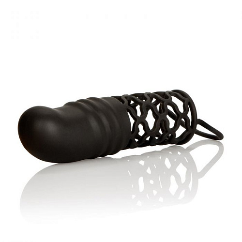 Силиконовый удлинитель чёрного цвета члена с фиксацией California Exotic Novelties Silicone 2 Extension SE-1629-05-2