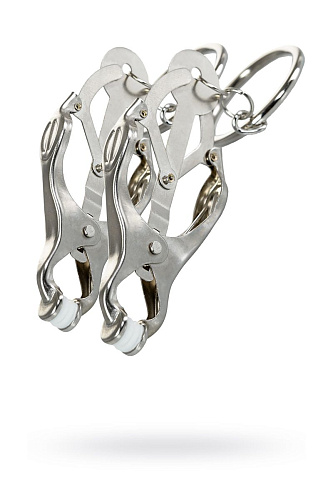 Серебристые зажимы для сосков ToyFa Theatre 705003