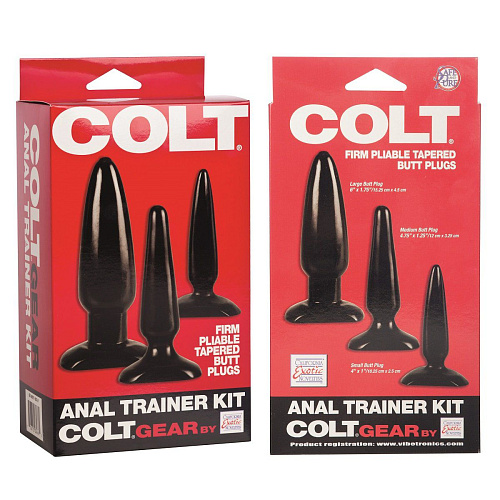 Набор чёрных анальных пробок California Exotic Novelties Anal Training Kit SE-6871-03-3