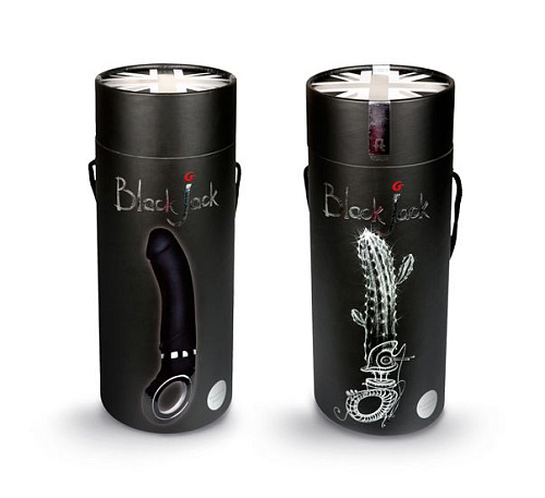 Реалистичный чёрный вибратор Fun Toys GJack FT10264 (22 см)