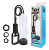 Прозрачная вакуумная помпа с 3 эрекционными кольцами в комплекте Bior toys Sex Expert SEM-55123