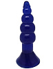 Синяя анальная ёлочка Eroticon 30161 (17 см)