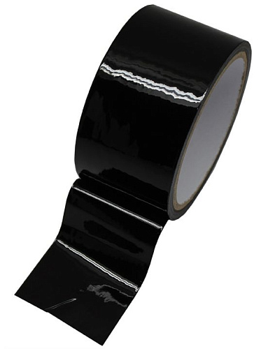 Чёрный скотч для бондажа Eroticon P3380B