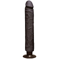 Коричневый вибратор Doc Johnson The Realistic Cock ULTRASKYN Without Balls Vibrating 12” 1160-38-BX (33,5 см)