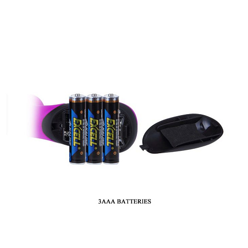 Лиловый вибратор с клиторальным стимулятором и функцией Baile Alva Air Pressure BI-014247 (21,5 см)