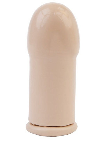 Удлиняющая телесного цвета насадка из латекса ToyFa 748011 (9 см)