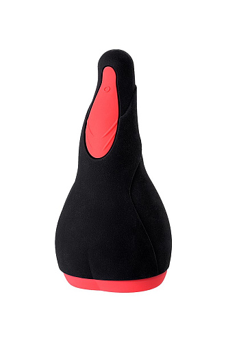 Перезаряжаемый мастурбатор чёрно-красного цвета Erotist Eruption 543003