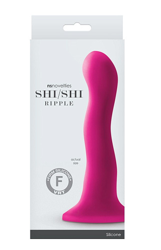 Розовый волнистый фаллоимитатор NS Novelties Shi/Shi Ripple 6 Dildo NSN-0221-14
