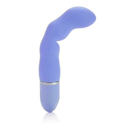 Голубой гнущийся вибратор California Exotic Novelties 10-Function Silicone Pleasure Bendie Wavy G s SE-0868-55-3 (17,8 см)