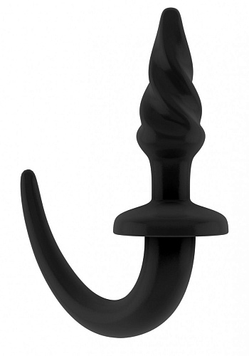 Чёрная анальная пробка с ручкой Shots Media BV SONO №10 SON010BLK