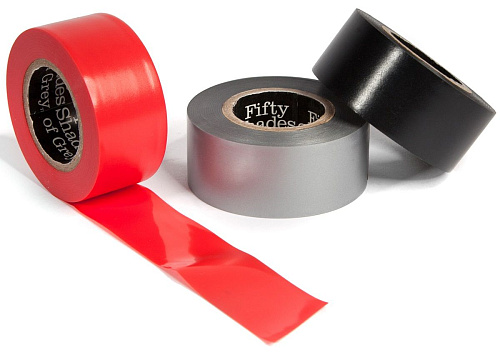 Набор из 3 лент для фиксации Still, Baby, Still!  - красной, серой и чёрной Fifty Shades of Grey FS-52422