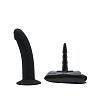 Страпон чёрного цвета на эластичных ремнях Baile Ultra Harness Les Dildo BW-022052-0801 (15 см)