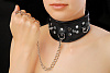 Чёрный ошейник из кожи Sitabella 3118-1