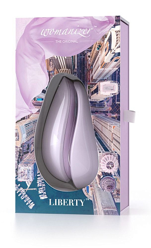 Сиреневый бесконтактный клиторальный стимулятор Womanizer Liberty 0594083