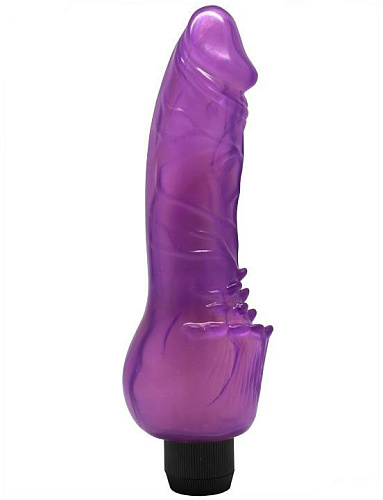 Фиолетовый вибратор с усиками Eroticon 30078 (19 см)