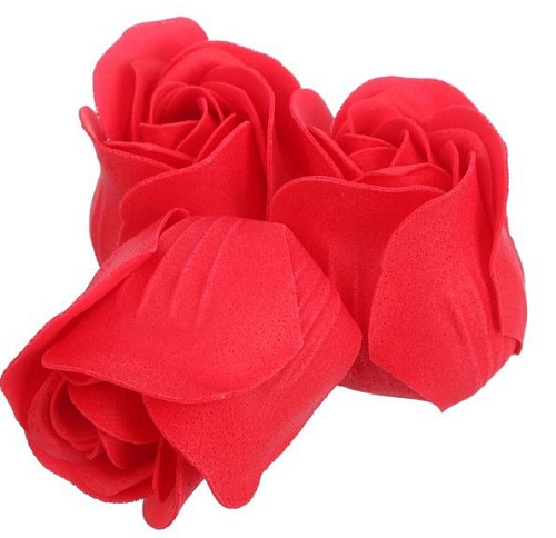 Красные мыльные розочки в шкатулке-сердце Сима-Ленд «Наслаждайся жизнью» 2912838 (3 шт)